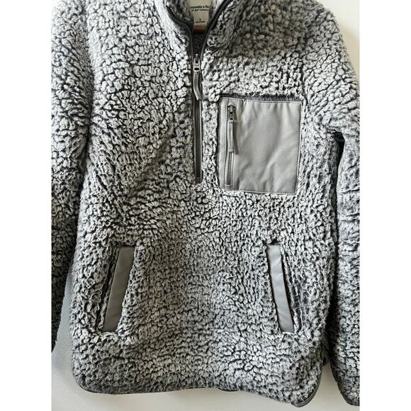 Abercrombie & Fitch Sherpa half-zip women's size small - Picture 3 of 4